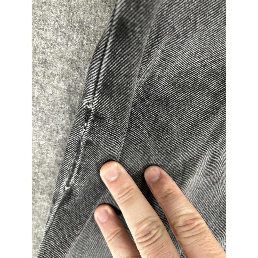 Levis 505 Regular Fit Jeans Mens 32x34 (fits 30x32) Black Denim Straight Leg Y2K - Picture 8 of 13